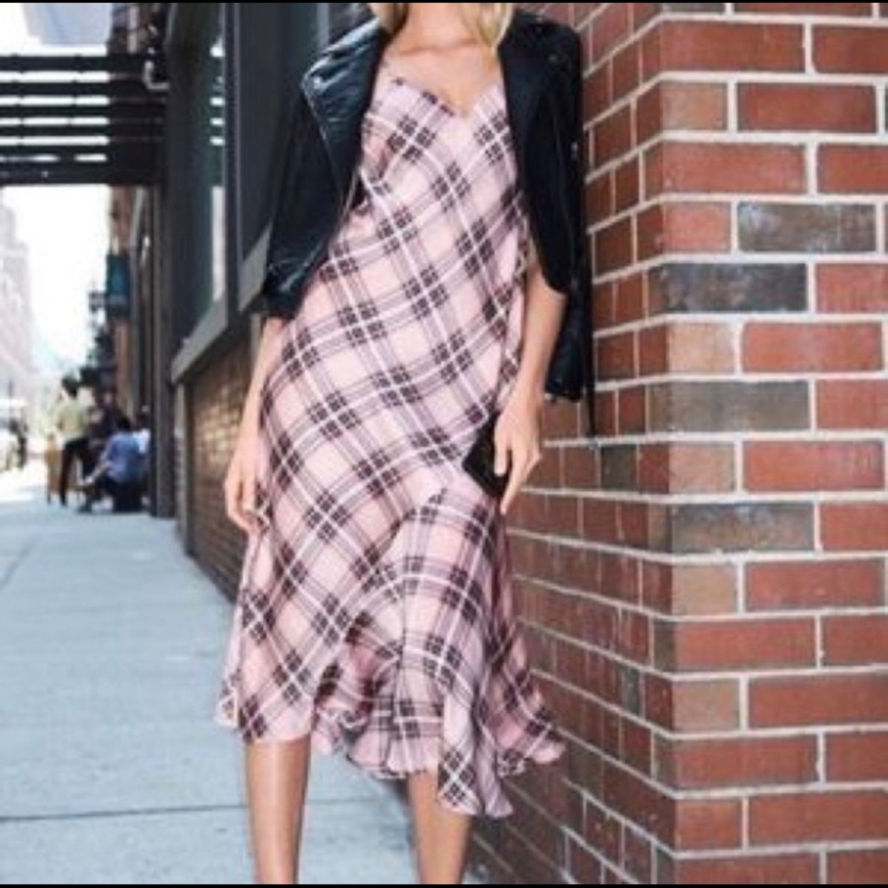 Victoria’s Secret pink plaid gown